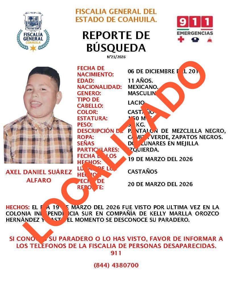 Tras intensa búsqueda ubican a menores en NL