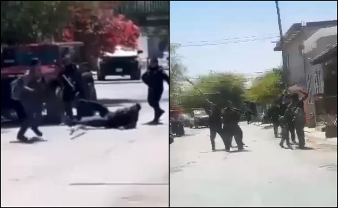 Policía abate a sujeto que intentó agredirlo con un machete en Nuevo León; el agresor aparentemente cargaba a su hijo durante los hechos