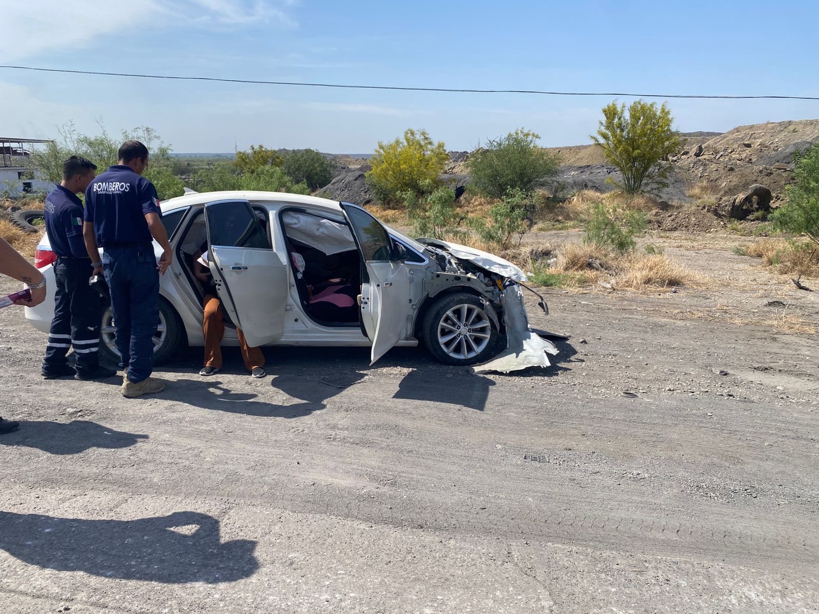 Deja choque daños y un herido en la 57