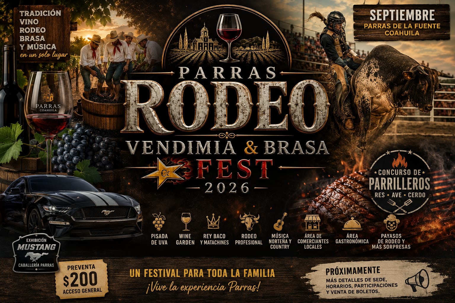 Presentan calendario oficial de Vendimias Parras 2026