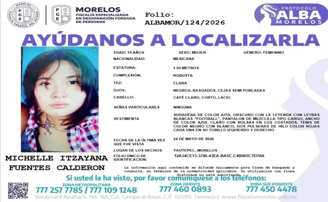 “Salió por una cartulina y no volvió”: familia de Michelle Itzayana teme que se haya ido con alguien; joven de 15 años cumple casi una semana desaparecida