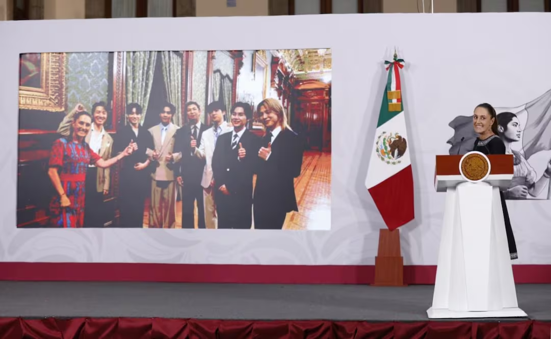 BTS regresará a México el próximo año, asegura Sheinbaum; no descarta concierto gratuito en el Zócalo