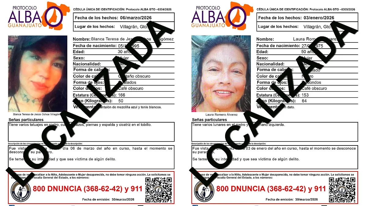 Hallan sin vida a tres personas con ficha de búsqueda en Villagrán