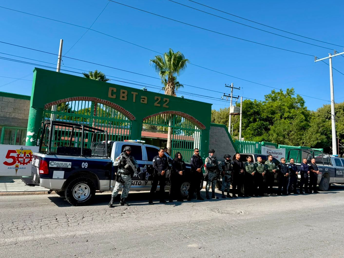 DESPLIEGAN OPERATIVO PREVENTIVO EN ESCUELAS DE CUATRO CIÉNEGAS