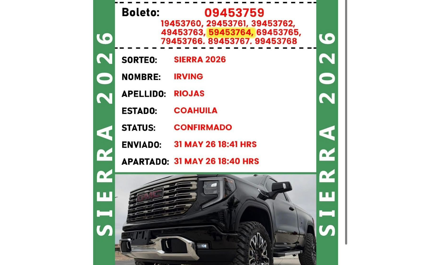 Vuelve a ganar camioneta nueva el afortunado de Castaños