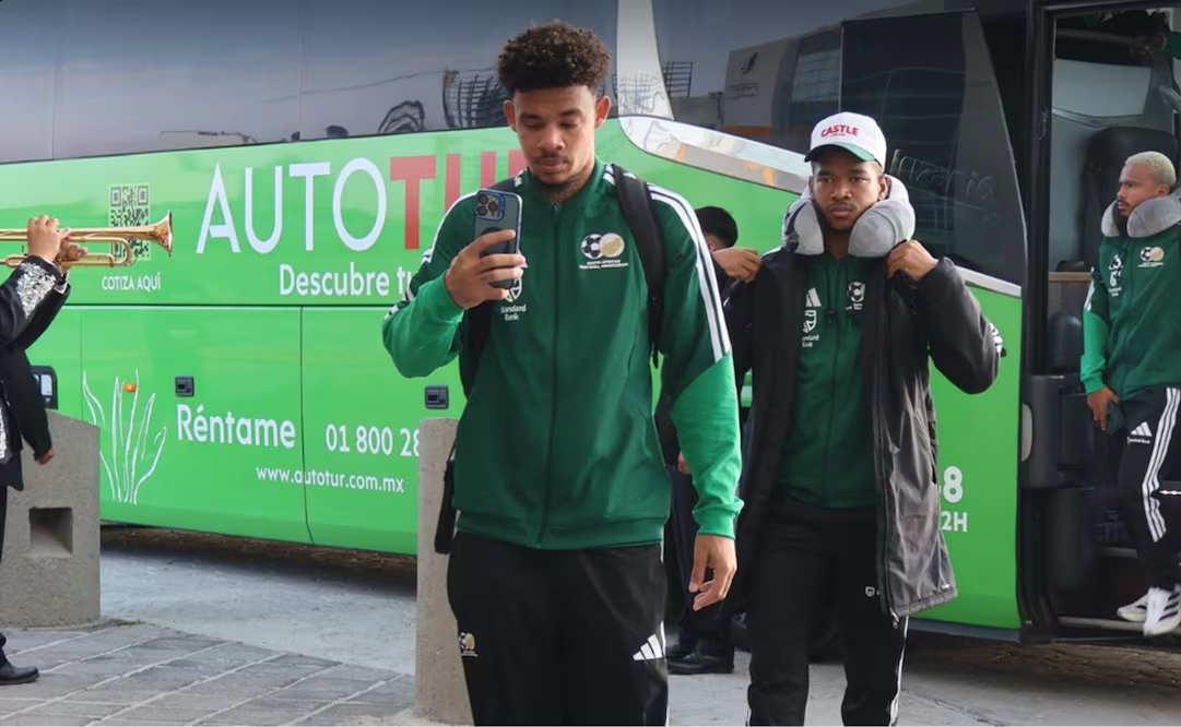 Así llegó la Selección de Sudáfrica a Pachuca; el rival del Tricolor ya está en México