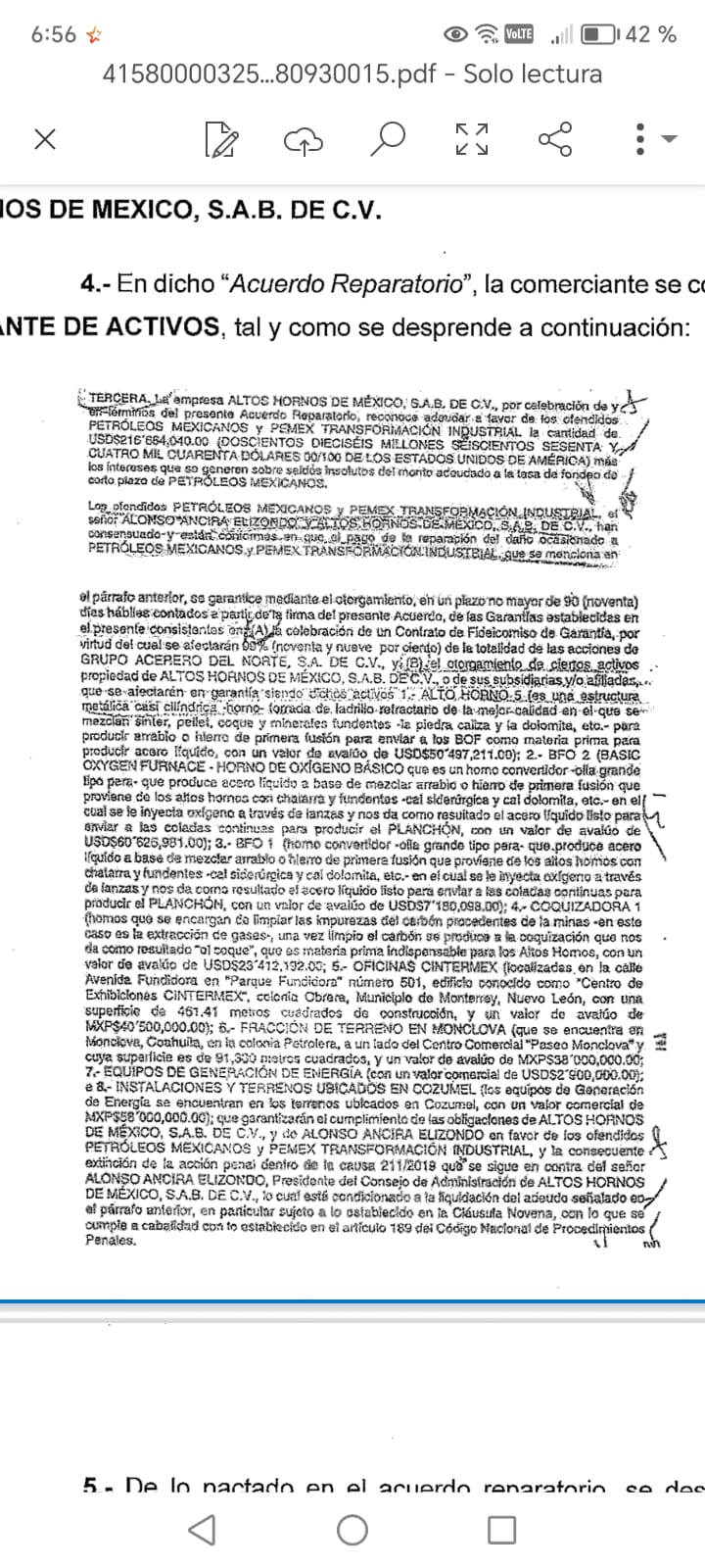 Cuestionan Caterpillar el pago preferente a PEMEX