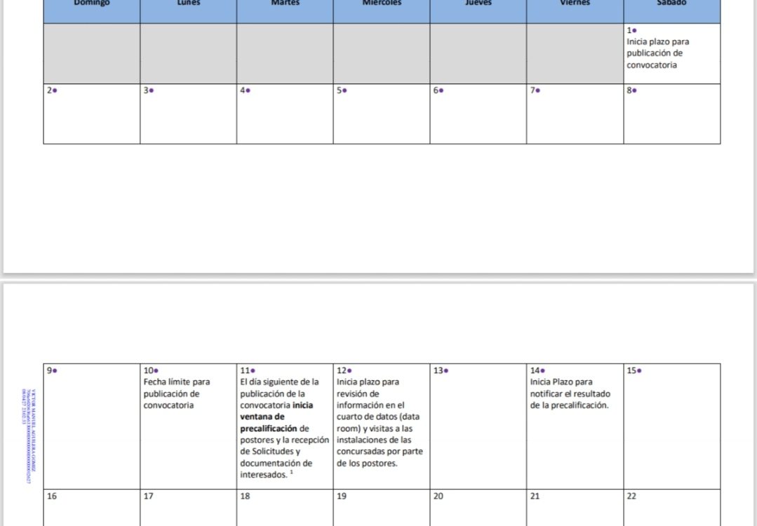 Presentan calendario; arranca ruta a subasta