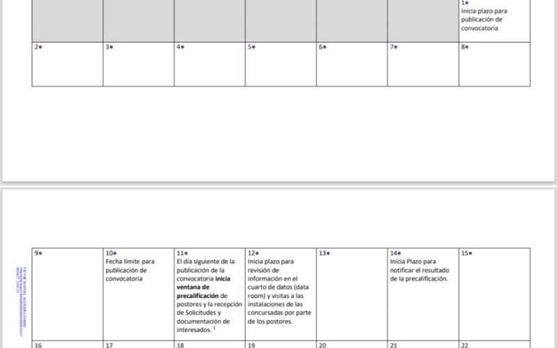 Presentan calendario; arranca ruta a subasta
