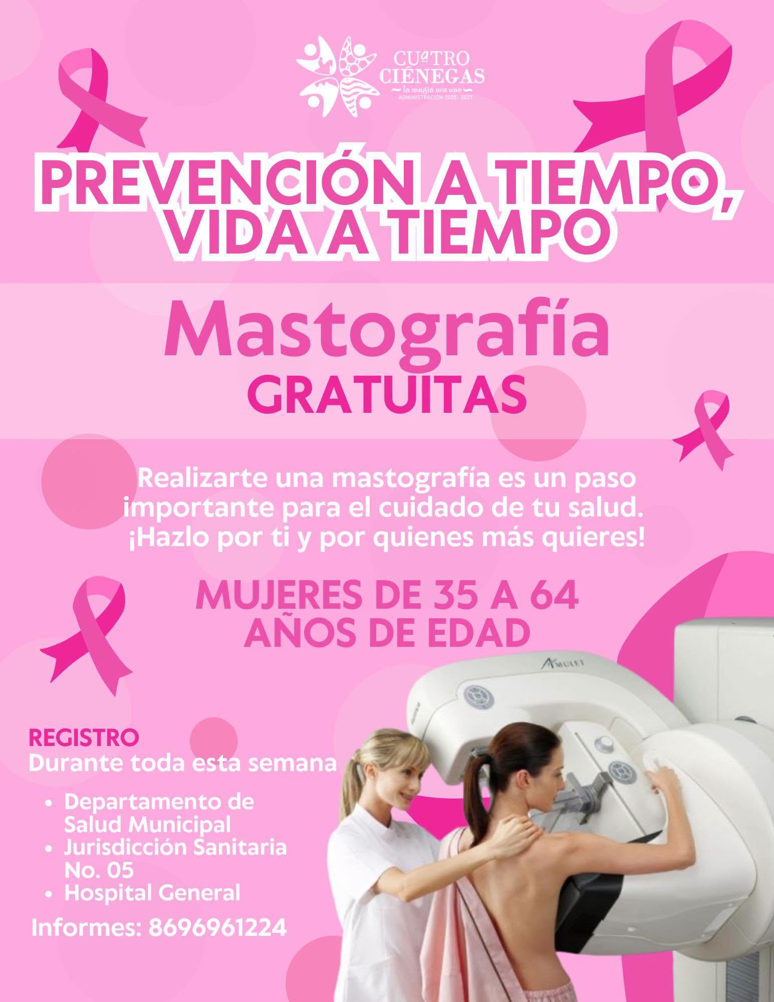 Ciénegas impulsa campaña gratuita de mastografías