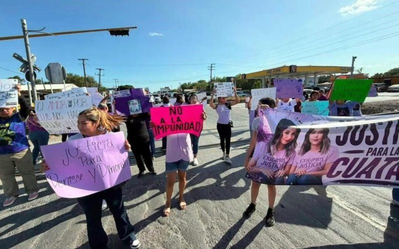 Cierran cruce en puente a EU por el asesinato de gemelas en Matamoros