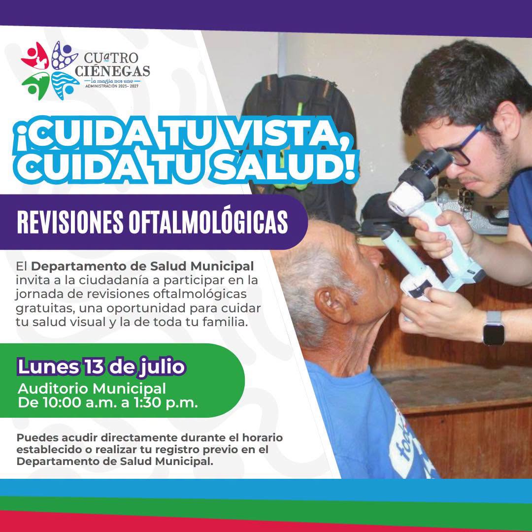 Cuatro Ciénegas anuncia jornada de atención visual