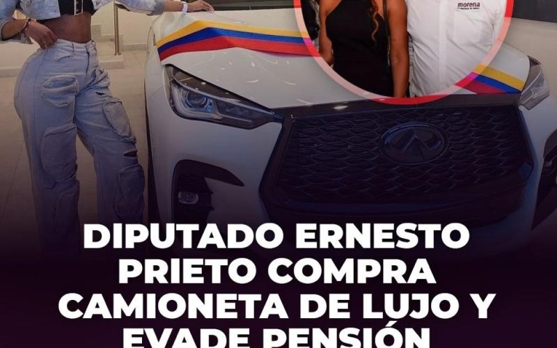 Compra camioneta Infinity a novia; no alimenta a sus hijos