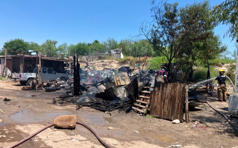Destruye fuego humilde vivienda