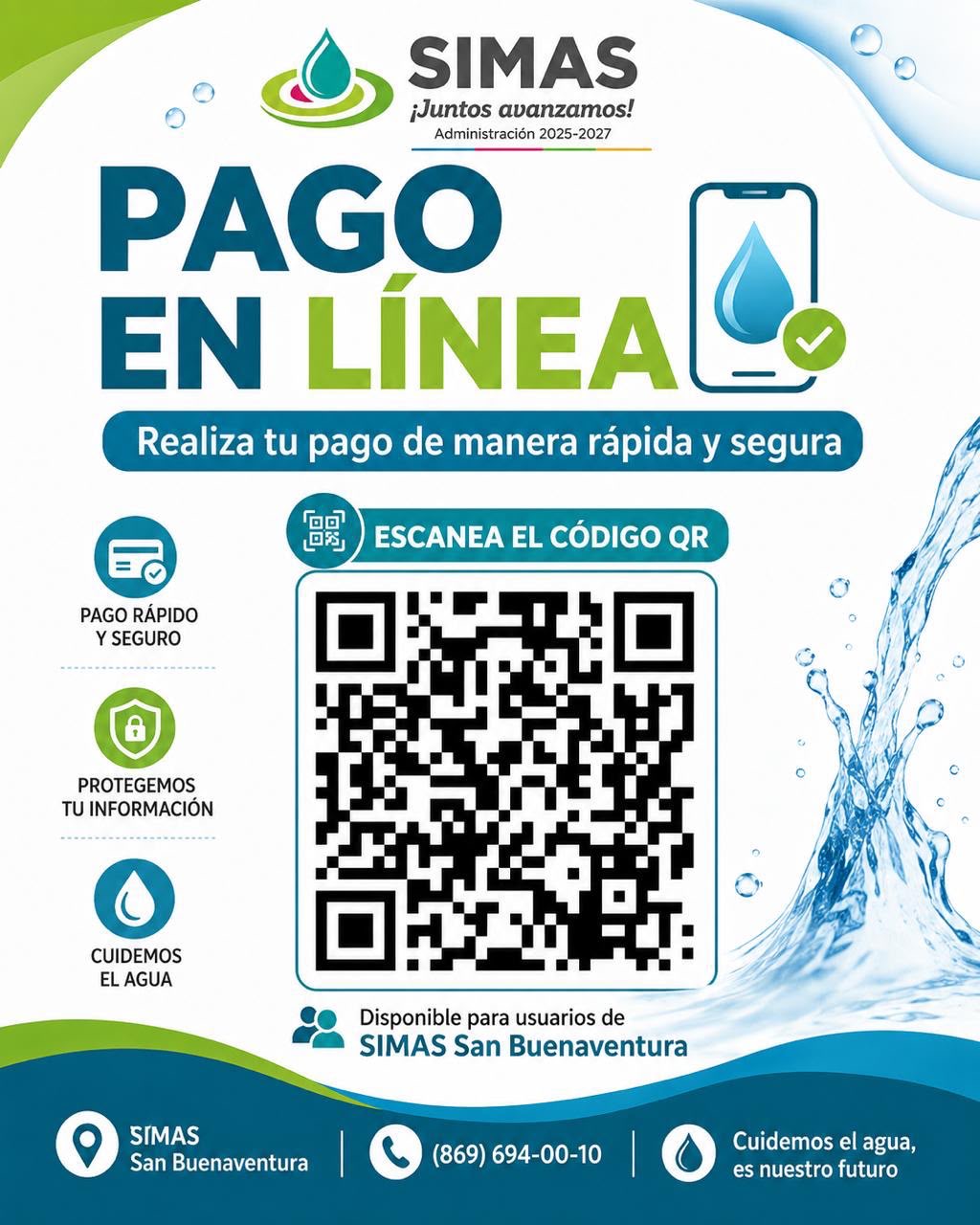 Promueven en SIMAS de San Buena pago en línea