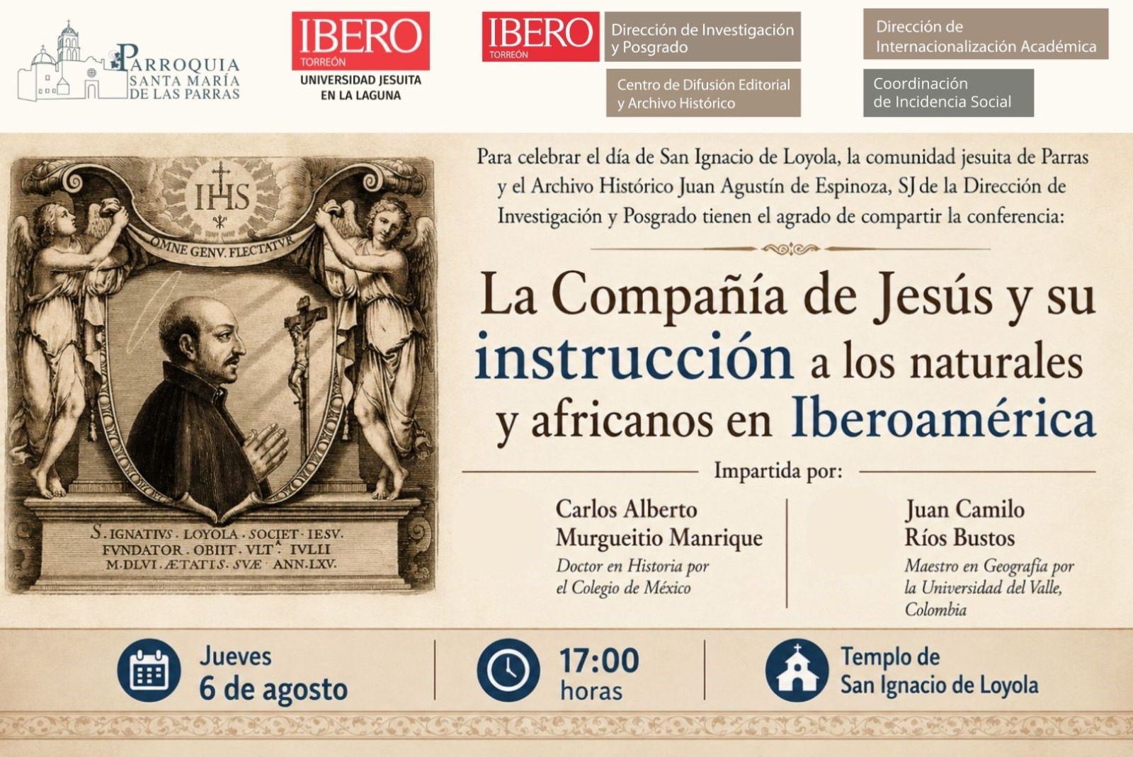 Viven en Parras las fiestas de San Ignacio de Loyola