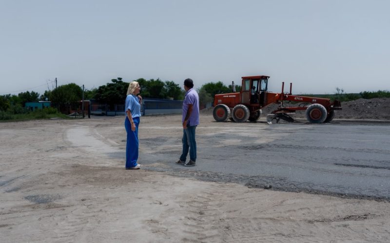 Supervisa alcaldesa Laura Jiménez Gutiérrez avances de la Unidad Deportiva de Minas de Barroterán