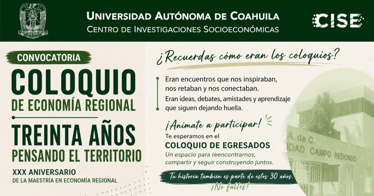 Tendrá UAdeC Coloquio sobre Economía Regional