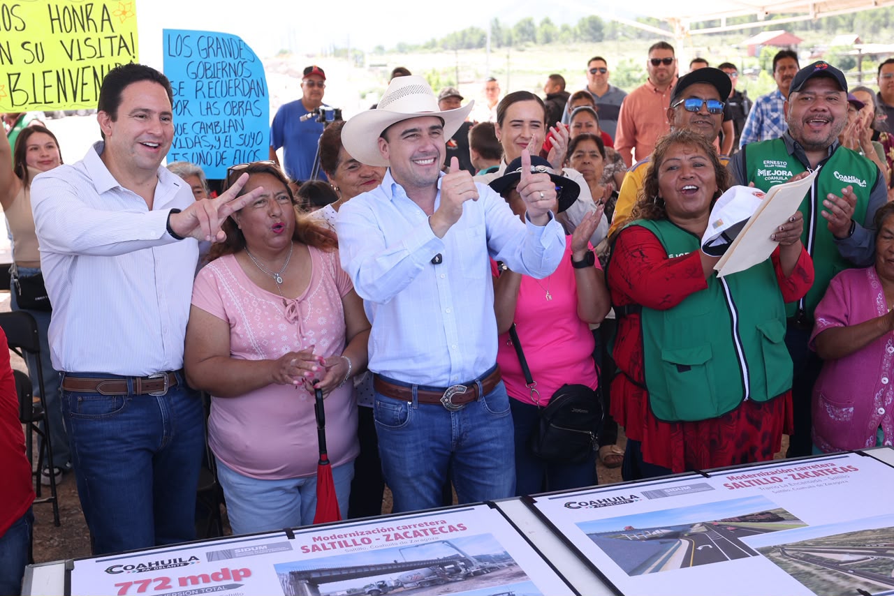 VAMOS AVANZANDO MUY BIEN CON LAS GRANDES OBRAS EN TODO COAHUILA: MANOLO