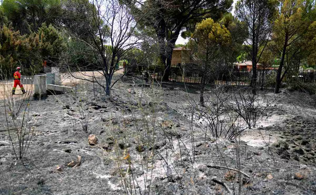 Evacúan población por incendio forestal cerca de Madrid