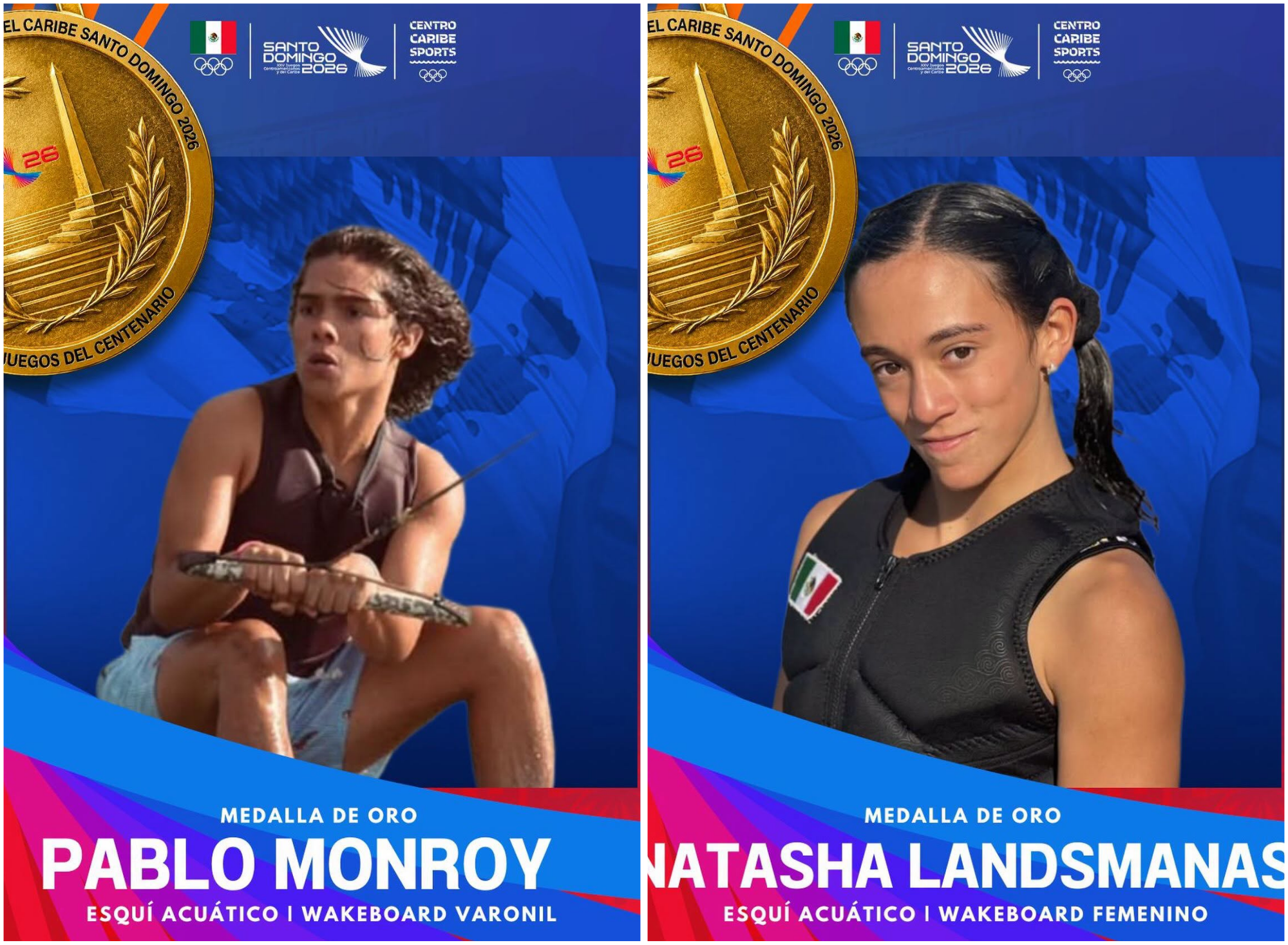 México brilla con par de medallas de oro dentro del Esquí Acuático en los Juegos Centroamericanos y del Caribe 2026