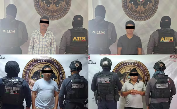 Detienen a cuatro hombres por abuso s*xual contra un niño en Chiapas; tres enfrentan cargos por p3derastia