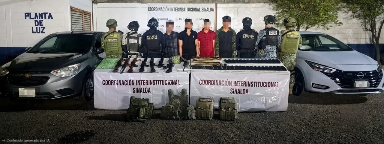 Operativo en Culiacán deja un mu3rto y cuatro detenidos