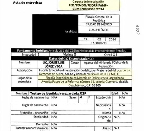Exhiben expediente que lo menciona