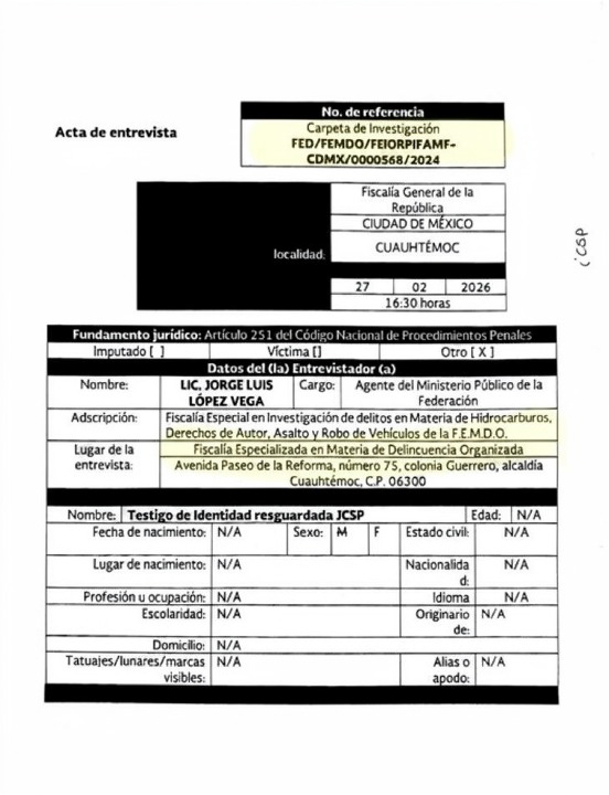 Exhiben expediente que lo menciona