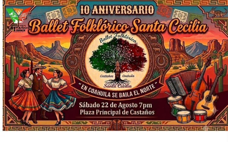 Invitan a celebrar aniversario de Ballet Folklórico Santa Cecilia