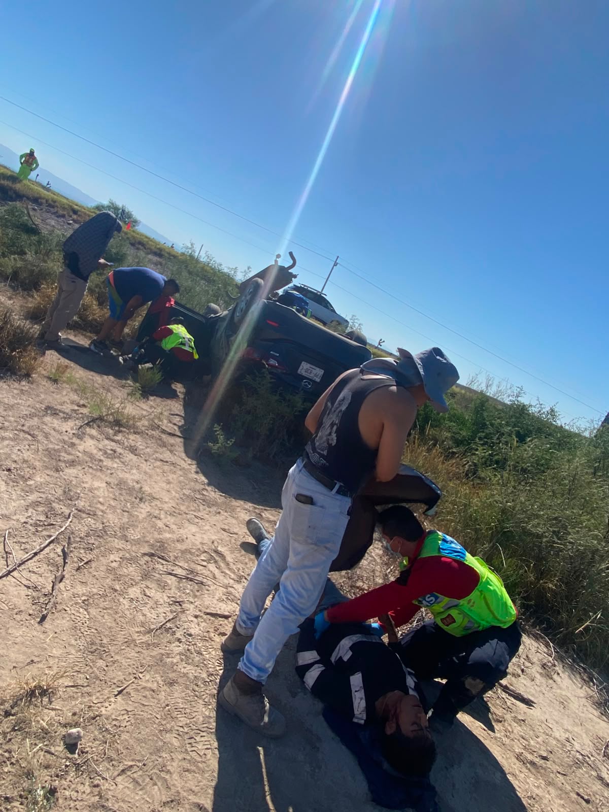 Choque en La Muralla deja cinco lesionados