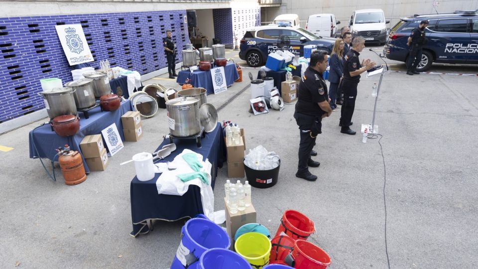 Decomisan 2.5T de Meths y caen 13 del CJNG en España