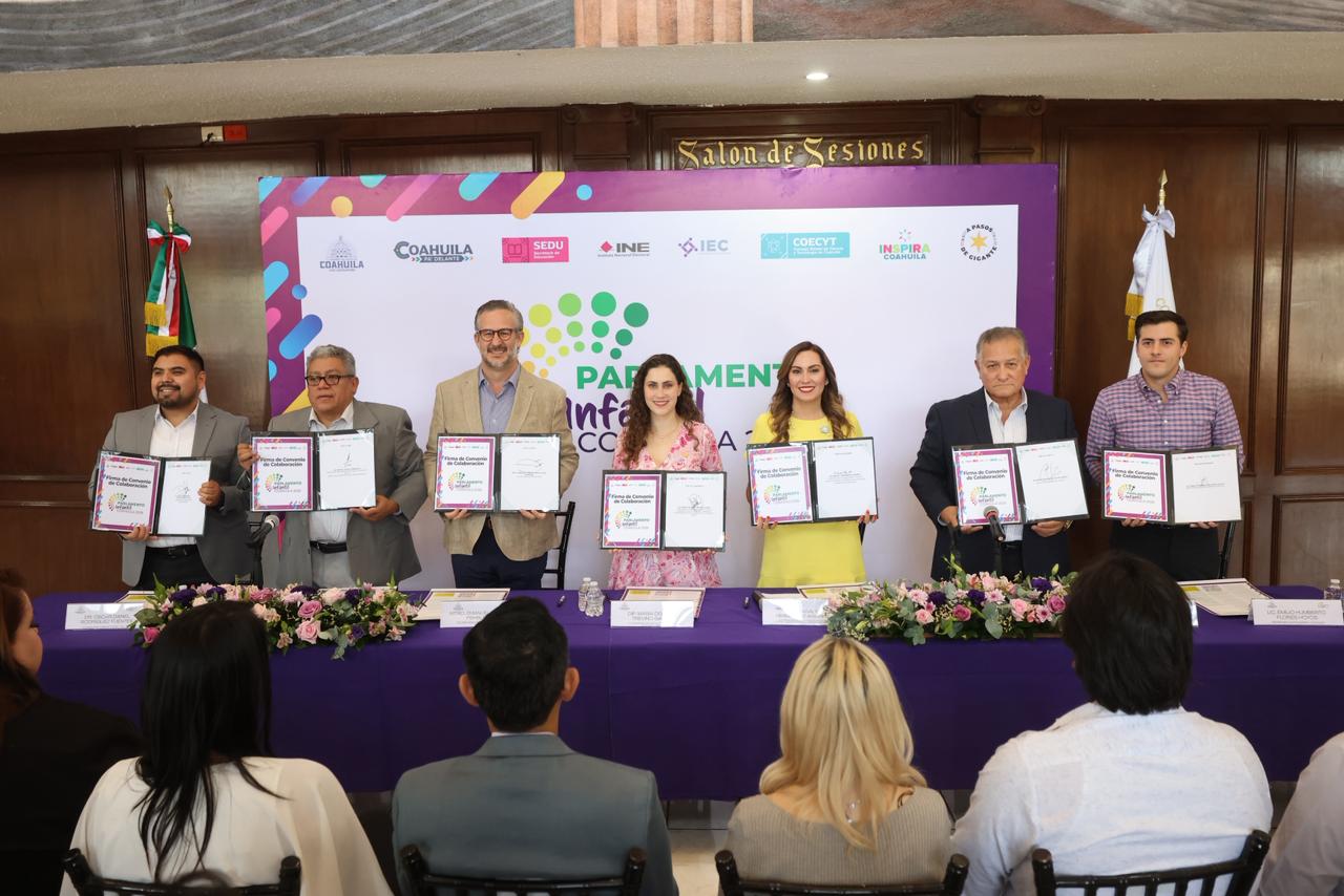 Firman convenio para realizar el Parlamento Infantil Coahuila