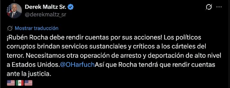 PIDEN A HARFUCH DETENER A ROCHA