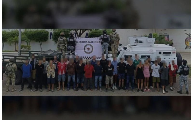 Detienen a 28 con arsenal durante operativo en Mazatlán