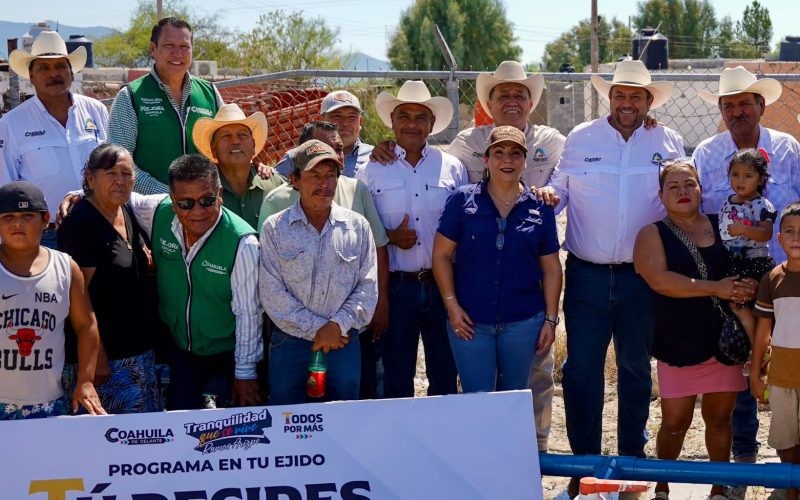 Entrega Tomás Gutiérrez nuevo equipamiento de pozo de agua en La Leona