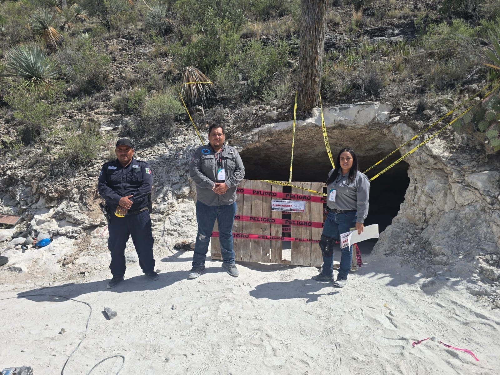 Deja dos heridos derrumbe en mina de Cuatro Ciénegas
