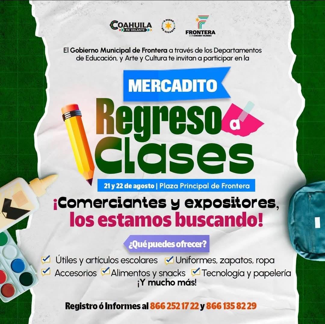 Alista Frontera feria para regreso a clases