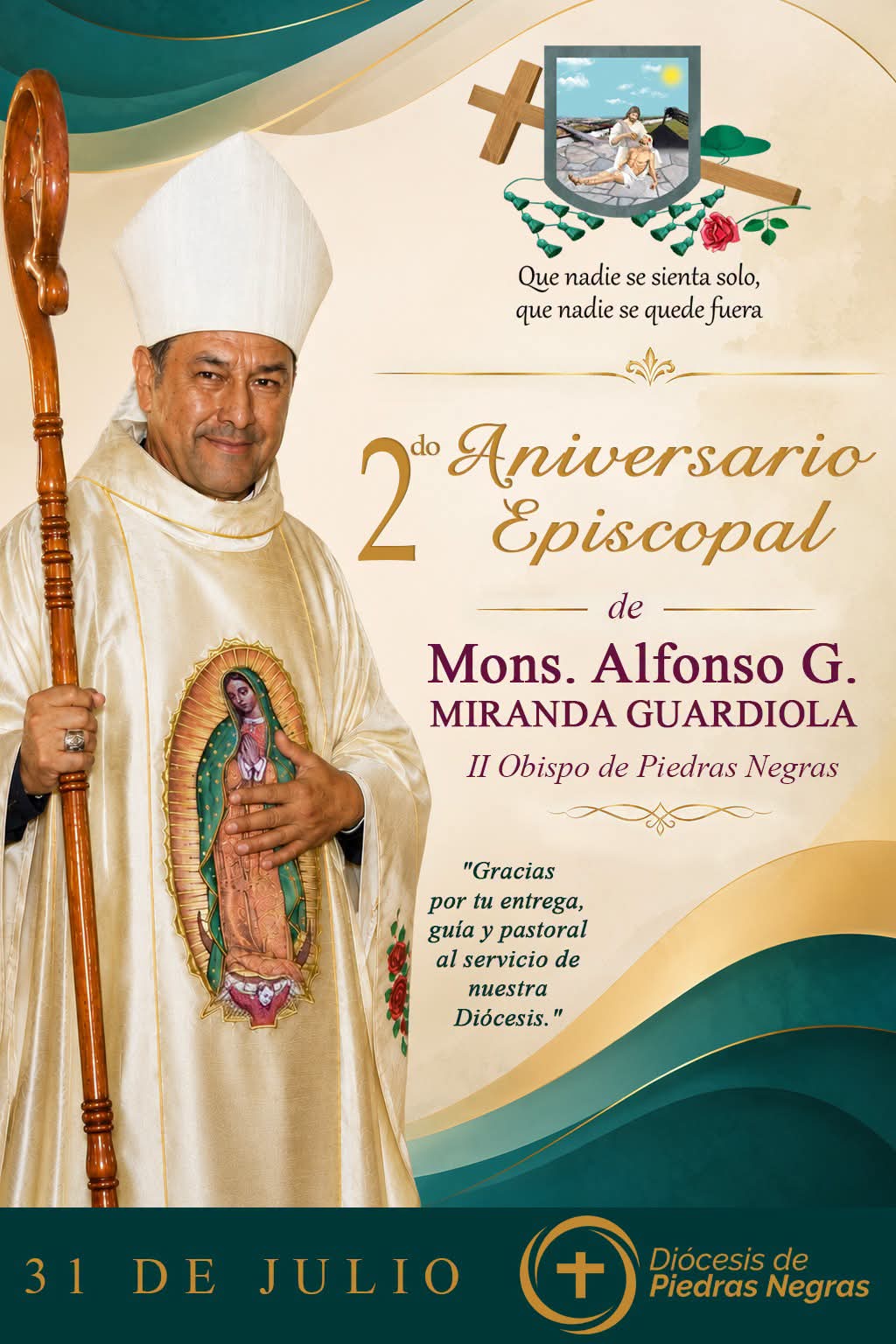 Conmemora Diócesis aniversario de Obispo