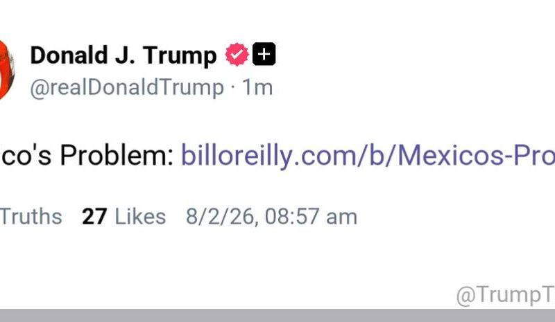 Destaca Trump: “No existe amistad entre México y EU”