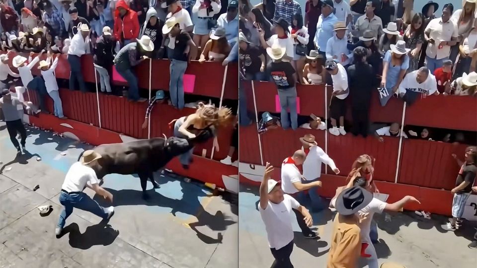 Mujer recibe cornada durante Huamantlada