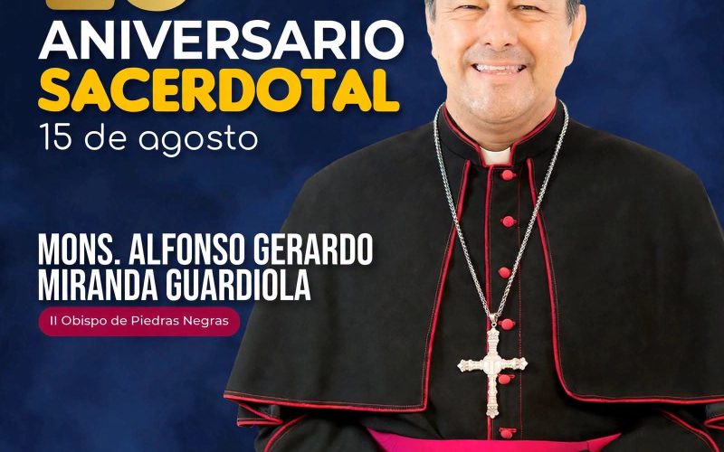 Celebran aniversario del obispo Miranda