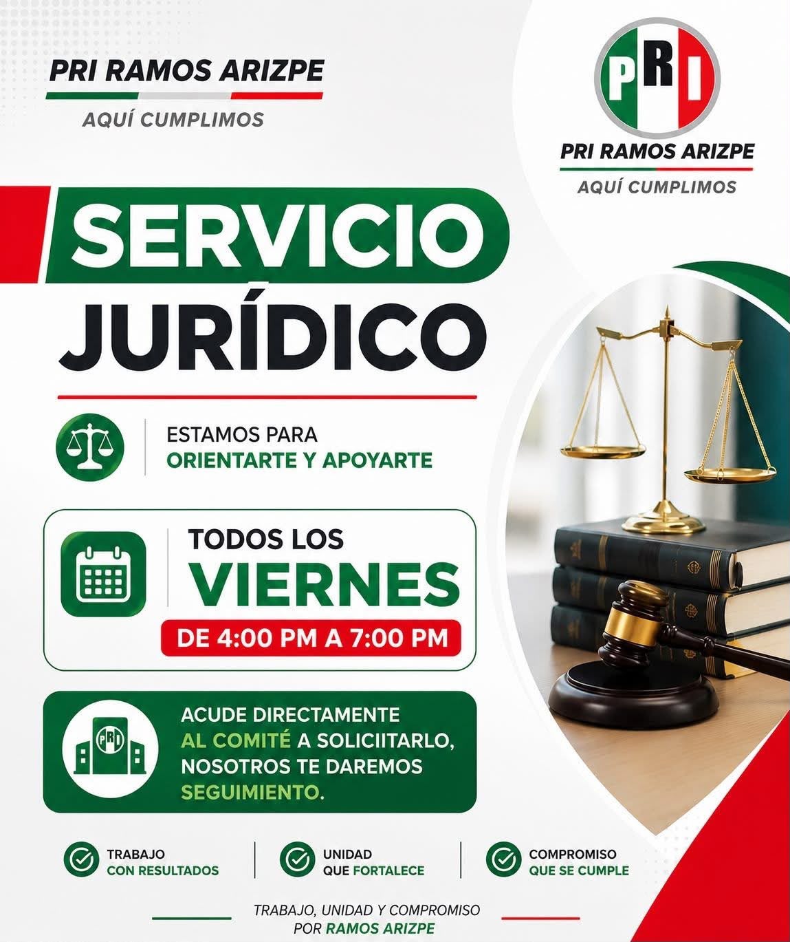 Ofrece PRI Ramos Arizpe asesorías legales gratuitas para la ciudadanía