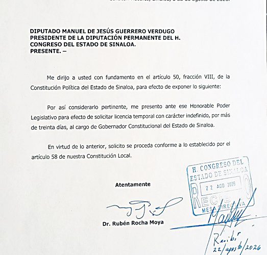 SIEMPRE NO… ROCHA PIDE NUEVA LICENCIA