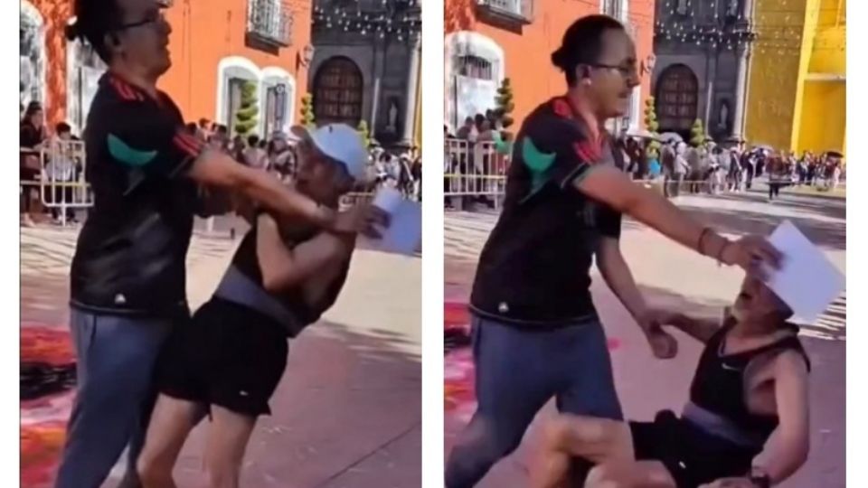 Enoja sujeto por taclear a adulto mayor en carrera