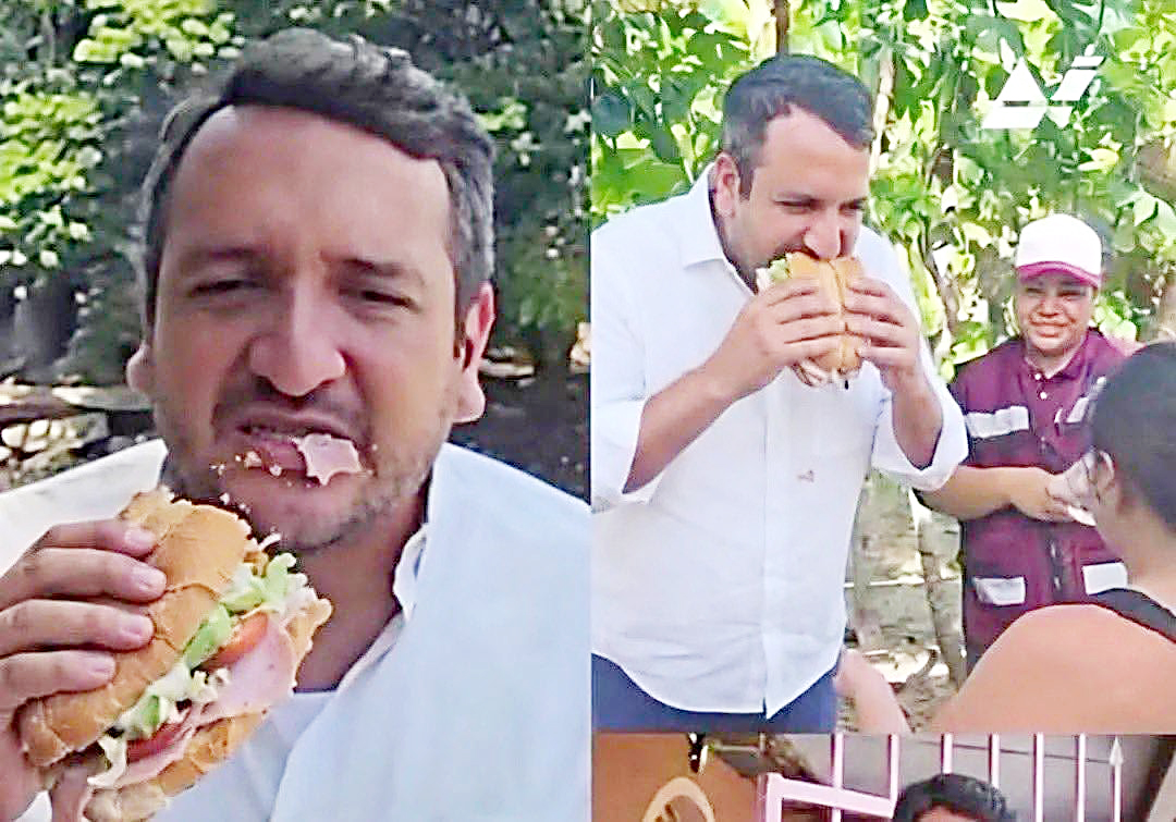 PRESUME “ANDY” “AUSTERIDAD” COMIENDO TORTAS EN TABASCO