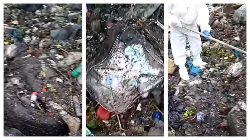Madres buscadoras encuentran mu3rta a una joven con su mochila puesta en canal de Edomex, dos días después del hallazgo de otra