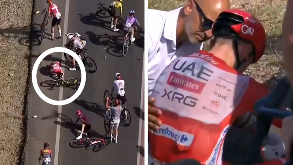 ¡El líder abandona! El ciclista Tadej Pogacar se retira de la Vuelta a España tras sufrir una dura caída