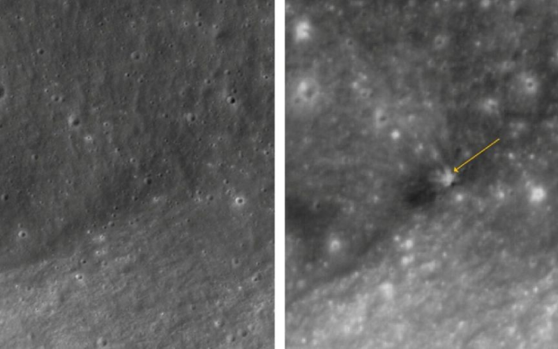 El satélite surcoreano Danuri obtiene fotos de antes y después del choque del cohete de SpaceX con la Luna