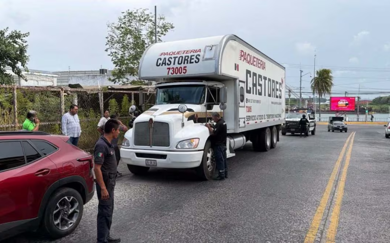 Captan a presunto trabajador de Paquetería Castores mientras roba una iguana verde en Tuxpan; reportan su detención